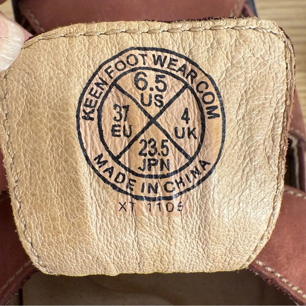 Keen Monterey Chestnut/ Rust Leather Fishing Hiking Sandals Women’s 6.5 EU 37 - Picture 8 of 8